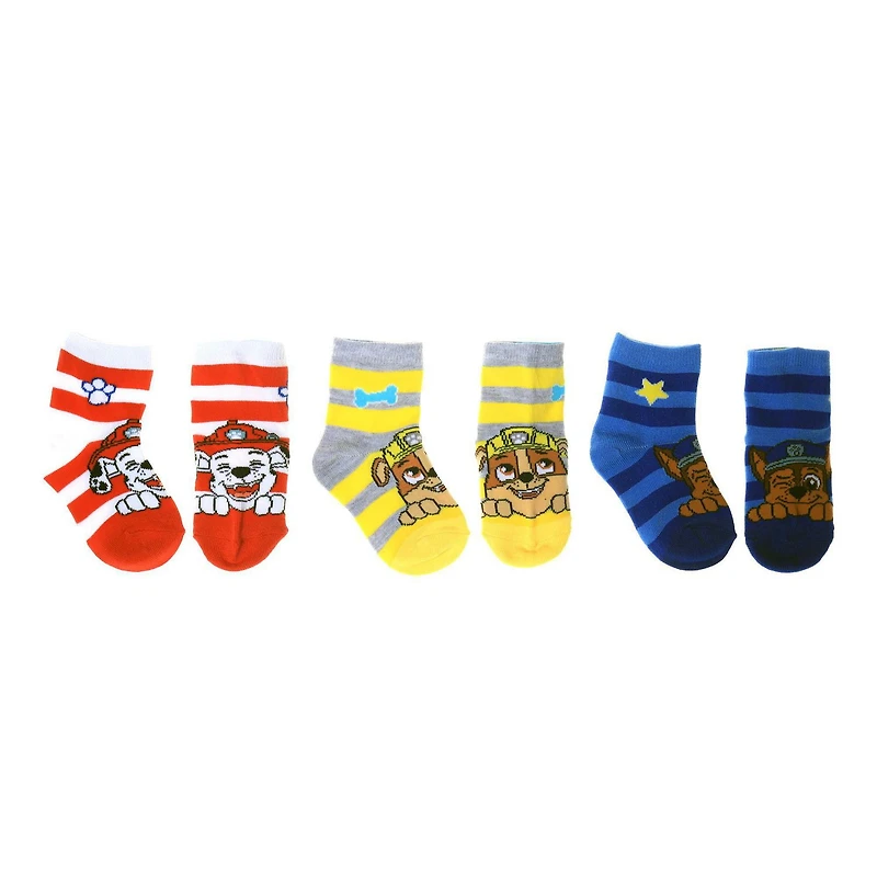 Paw Patrol Boys Socks 3 Pack, Size 5-8