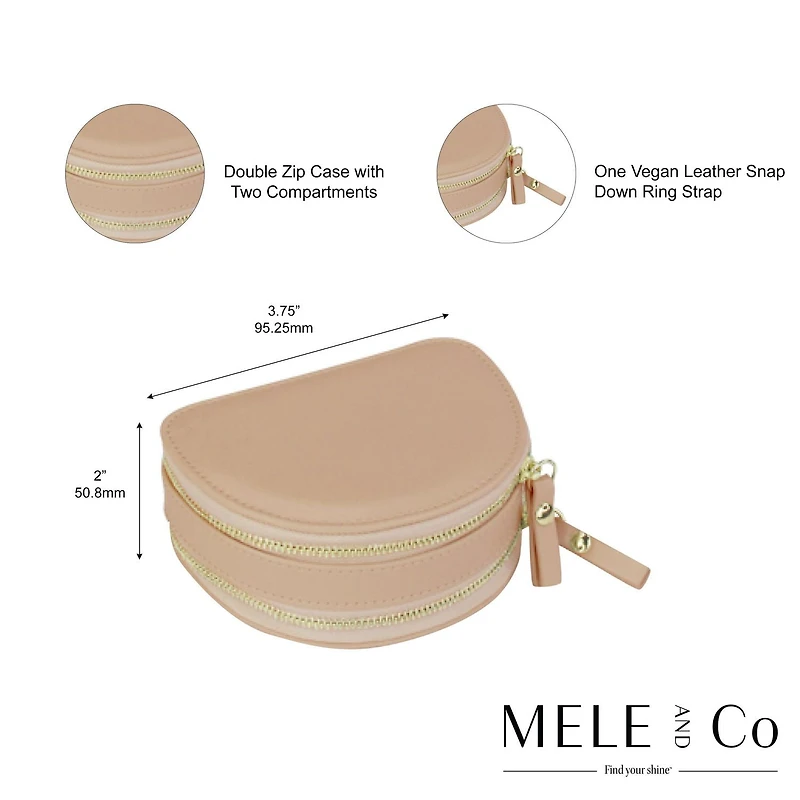 Coffret à bijoux de voyage Mele and Co Duo Mini noir