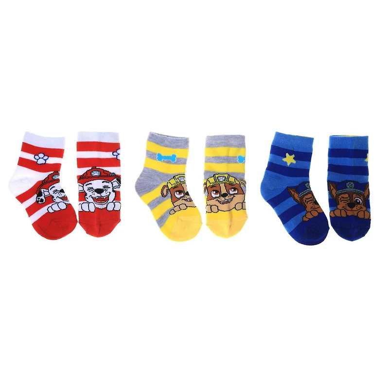 Paquet de 3 paires de chaussettes Paw Patrol Taille 5-10
