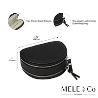 Mele and Co Duo Mini Black Travel Jewellery Case