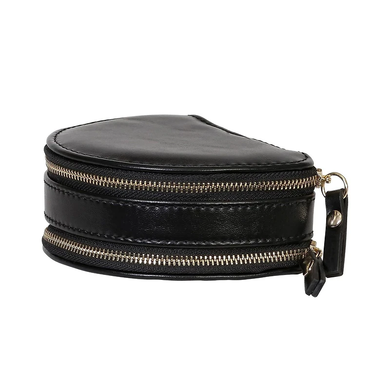 Mele and Co Duo Mini Black Travel Jewellery Case