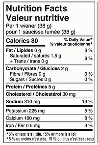 Great Value Chicken Wieners, 12 wieners, 450 g