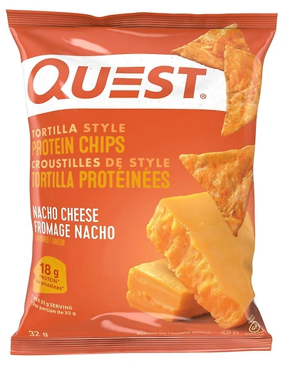 Quest Tortilla Style Protein Chips Nacho Cheese, 32 g