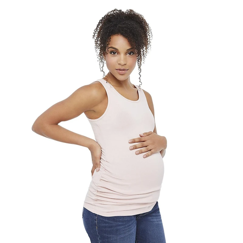 Débardeur aux côtés ruchés Paisley Sky Maternité Tailles P-TTG