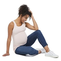 Paisley Sky Maternity Ruched Side Tank, Sizes S-XXL