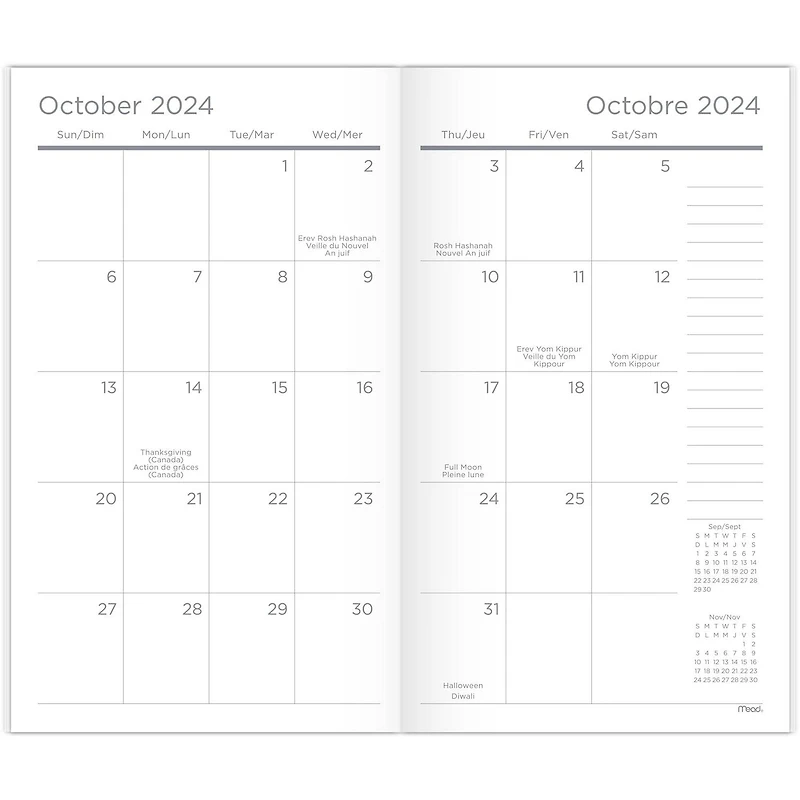 Planificateur de poche mensuel Mead Rose Garden, 2 ans