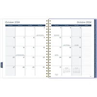 Grand agenda hebdomadaire/mensuel Mead rose violette