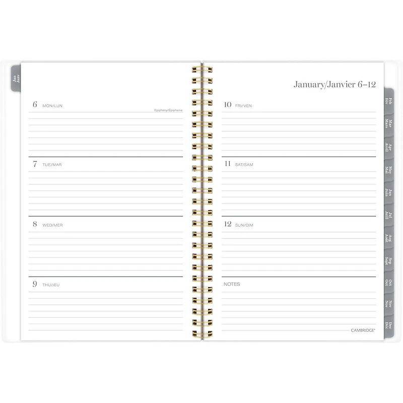 Cambridge Wild Roses Small Weekly/Monthly Planner