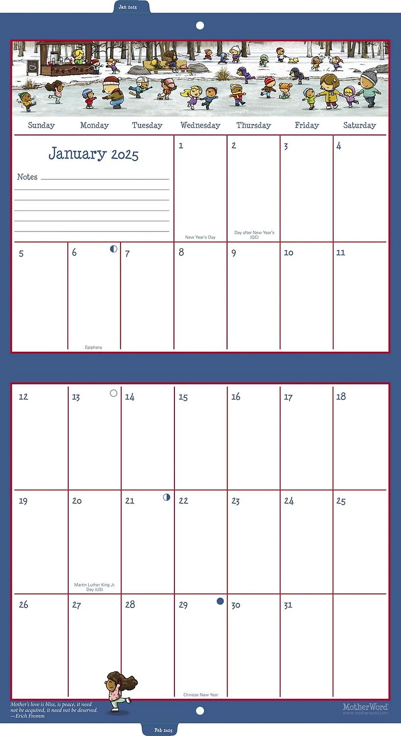 2025 Motherword Wall Calendar - English