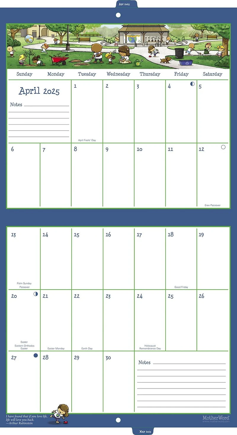 2025 Motherword Wall Calendar - English