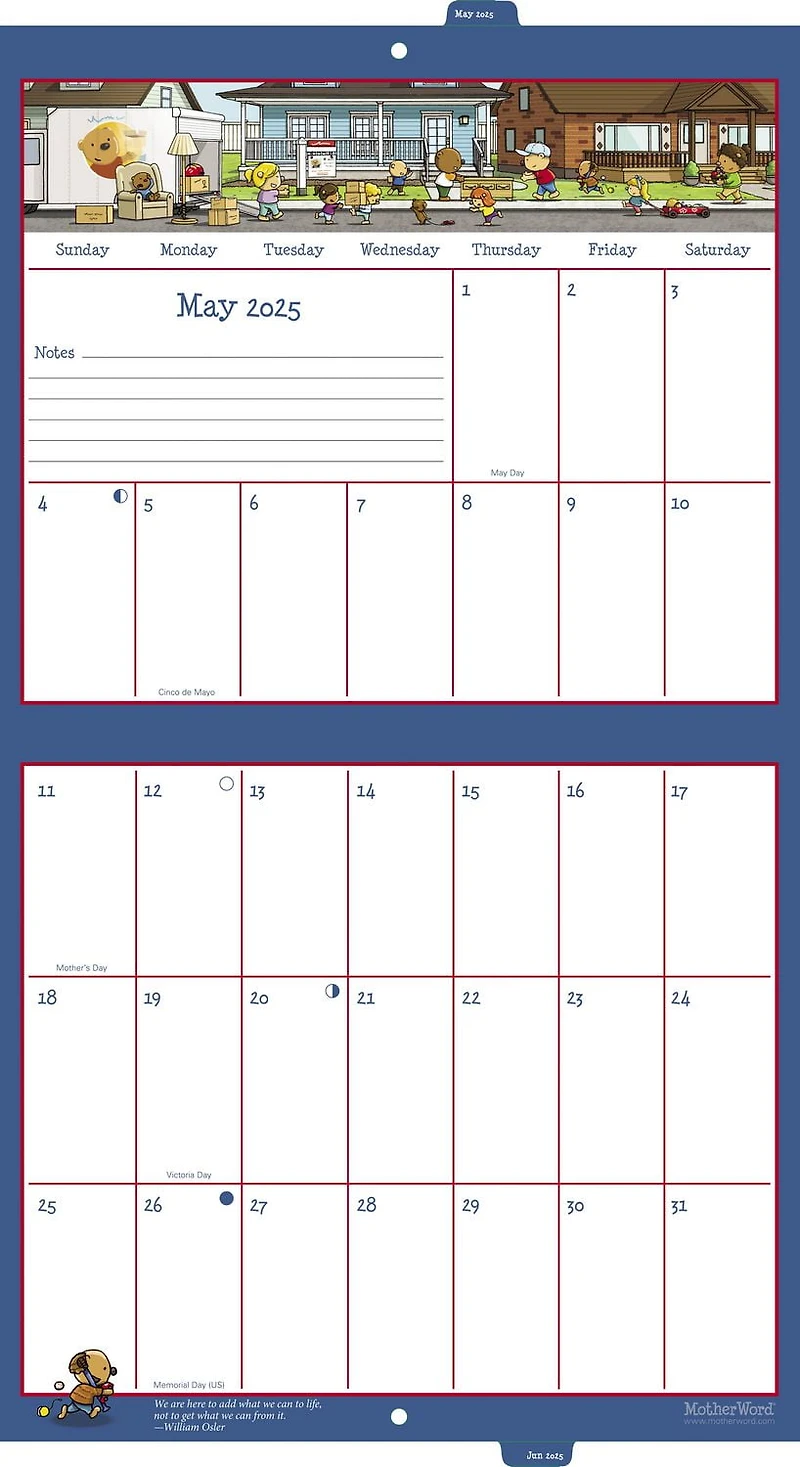 2025 Motherword Wall Calendar - English