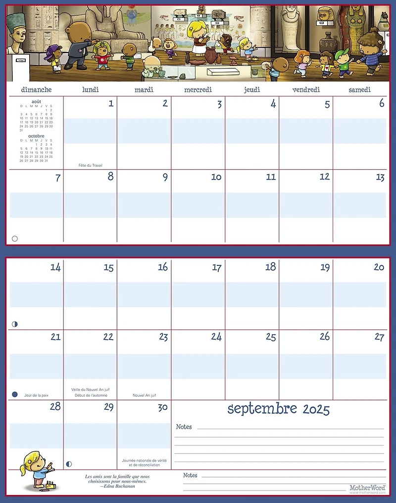 2025 Motherword Magnetic Calendar - French