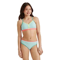 Justice Girls' Two Piece Colour Blocking Bikini Set