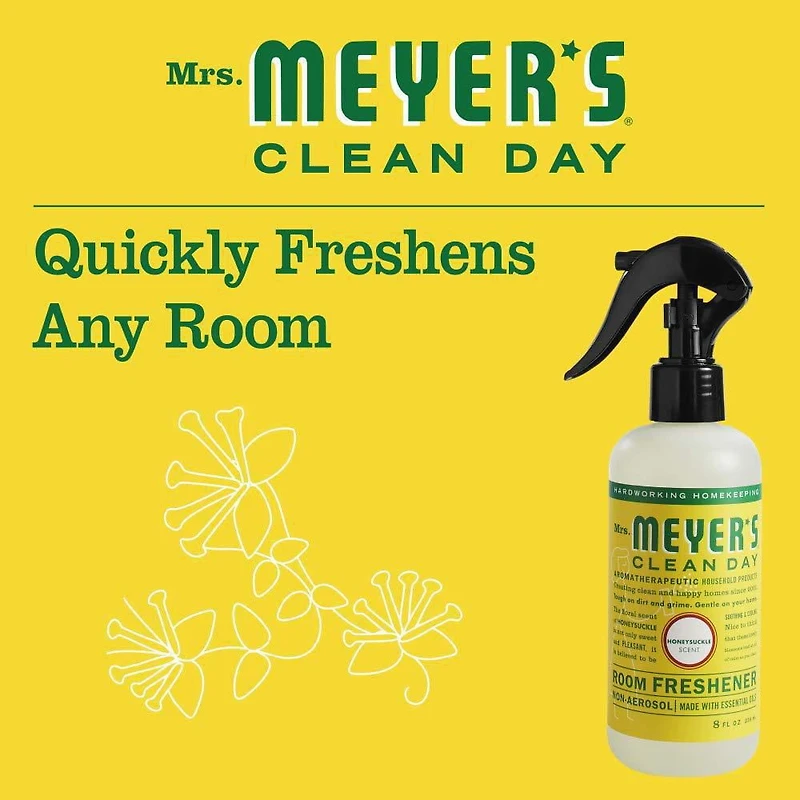 Mrs. Meyer’s Clean Day Room Freshener, Honeysuckle, Non-aerosol room freshener spray