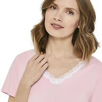 George Women's Lace Trimmed Capri & Tee 2-Piece Sleep Set