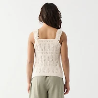 DV Ruffled trim knit sweater tank top