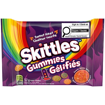 SKITTLES Chaleur sucrée, bonbons gélifiés, emballage, 57 g