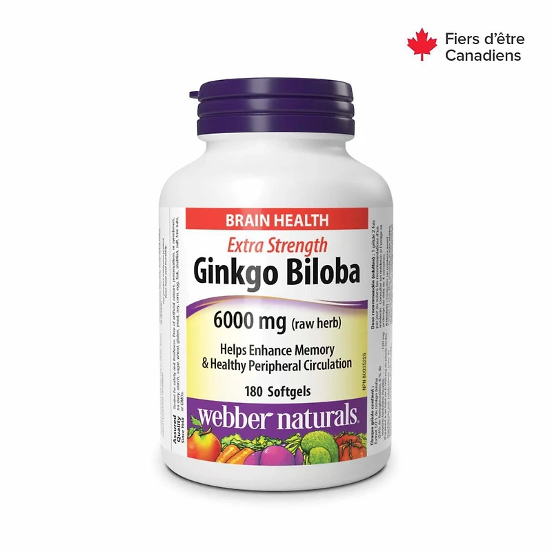 Ginkgo Biloba Extra-fort  6 000 mg (plante brute)