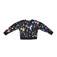 Haut à manches longues Justice Splatter Art pour filles