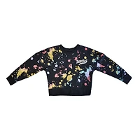Haut à manches longues Justice Splatter Art pour filles