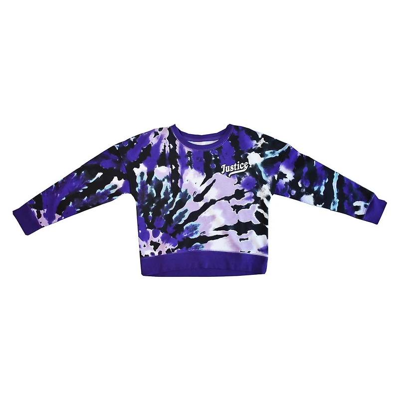 Girls Justice Purple Swirl Long Sleeve Top