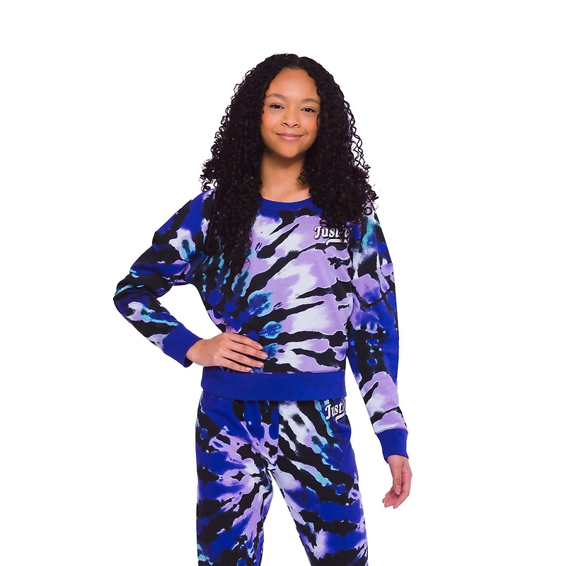 Haut à manches longues pour filles Justice Swirl