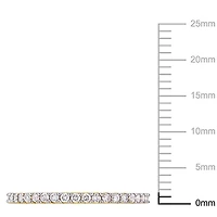 Bague d'anniversaire Miabella avec diamants 1/5 CT poids total en or jaune 10K