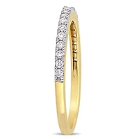 Bague d'anniversaire Miabella avec diamants 1/5 CT poids total en or jaune 10K