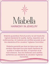 Bague de fiançailles de forme auréole Miabella avec diamants 1/3 CT poids total en or blanc 10K