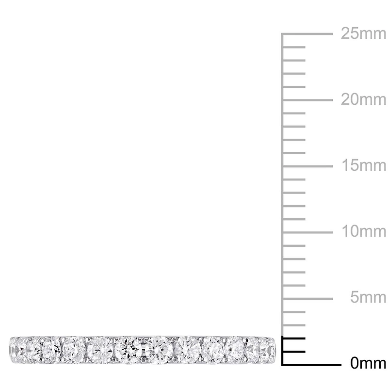Miabella 1/2 Carat T.W. Diamond 10 K White Gold Eternity Anniversary Ring