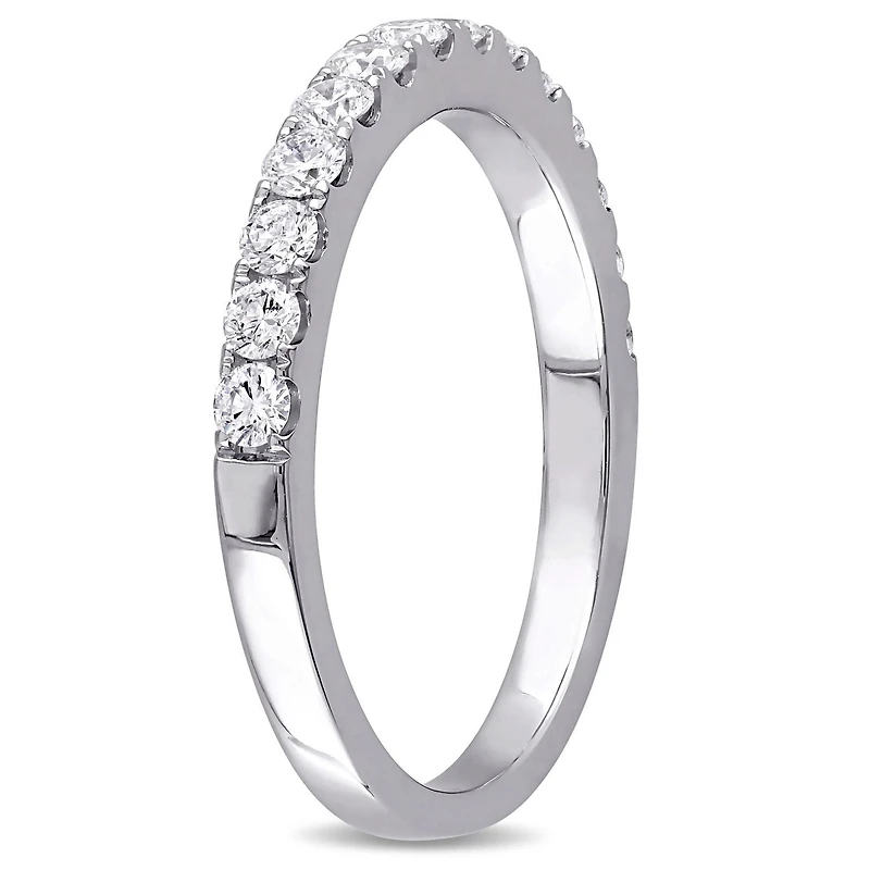 Miabella 1/2 Carat T.W. Diamond 10 K White Gold Eternity Anniversary Ring