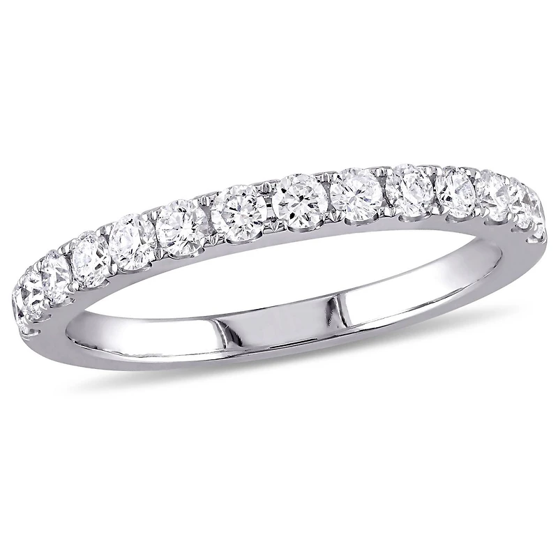 Miabella 1/2 Carat T.W. Diamond 10 K White Gold Eternity Anniversary Ring