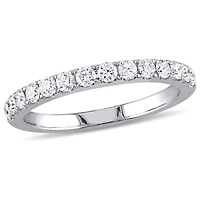 Miabella 1/2 Carat T.W. Diamond 10 K White Gold Eternity Anniversary Ring
