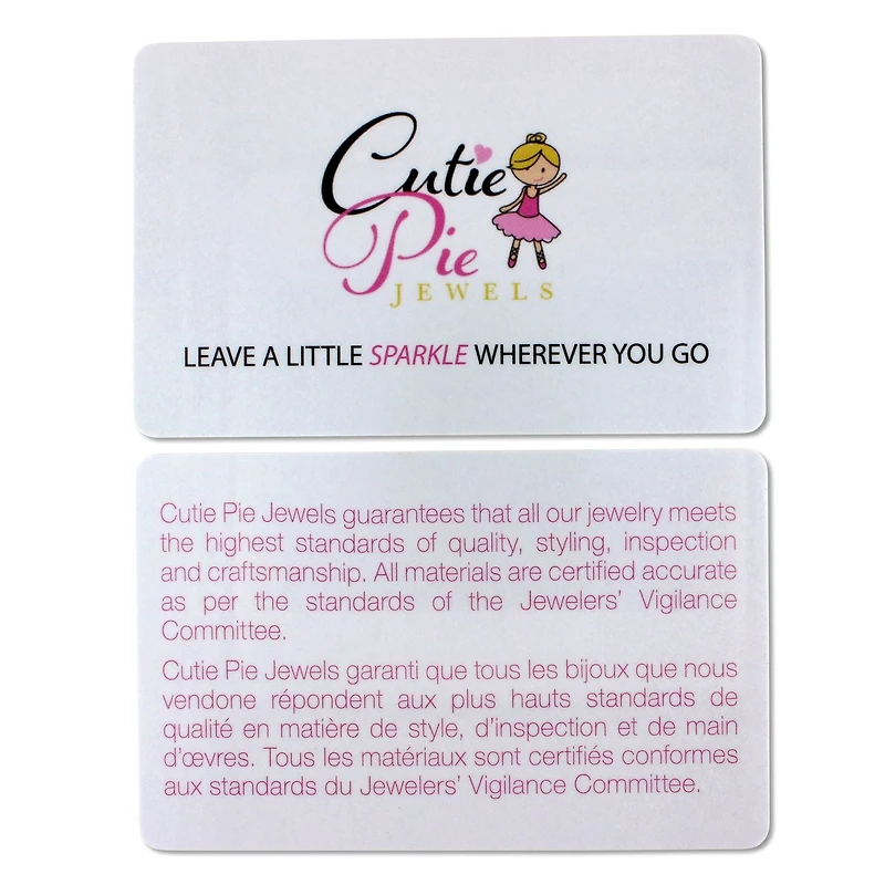 Boucles d'oreille pour enfant Cutie Pie Jewels de forme couronne avec cristal Swarovski 0,12 CT PBT en argent sterling