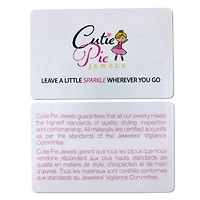 Boucles d'oreille pour enfant Cutie Pie Jewels de forme couronne avec cristal Swarovski 0,12 CT PBT en argent sterling