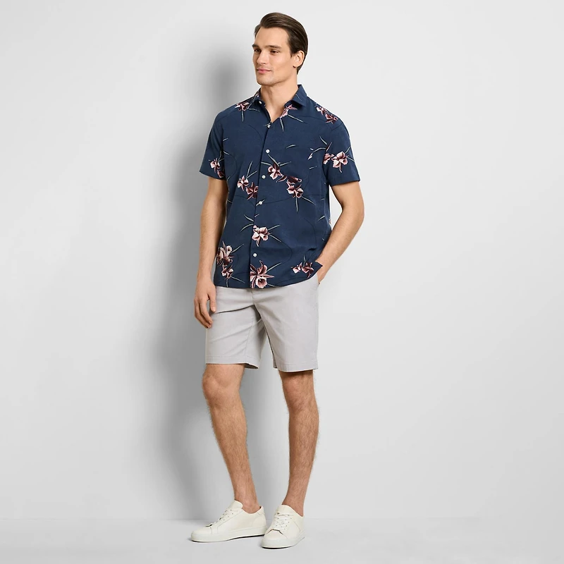 CHEMISE DE CAMP IMPRIMÉE SS ORCHID