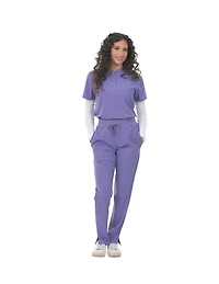 Haut Zinnia Scrubs à col mandarin