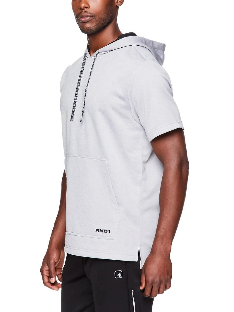 AND1 Men's Three Pointer Short Sleeve Hoodie