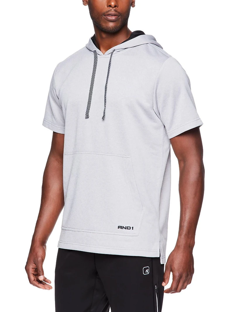 AND1 Men's Three Pointer Short Sleeve Hoodie