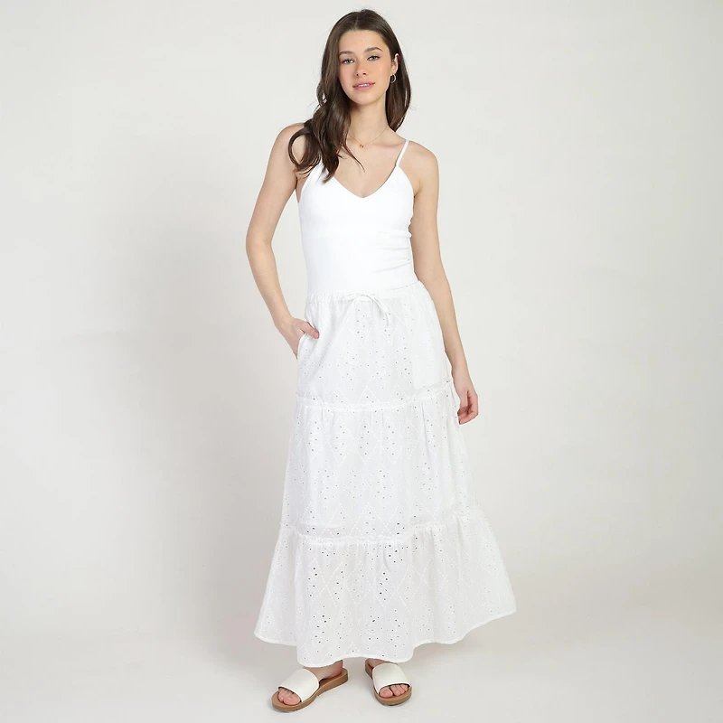 Bloom Girl, Embroidered Eyelet Maxi Sizes XS-XL