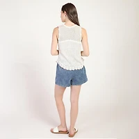 Bloom Girl Contrast Knit Sweater Tank