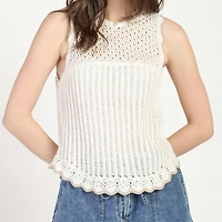 Bloom Girl Contrast Knit Sweater Tank