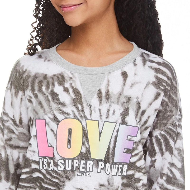 Pyjama 3 pièces en hacci avec bandeau Justice pour filles