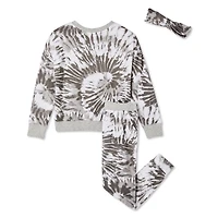 Pyjama 3 pièces en hacci avec bandeau Justice pour filles