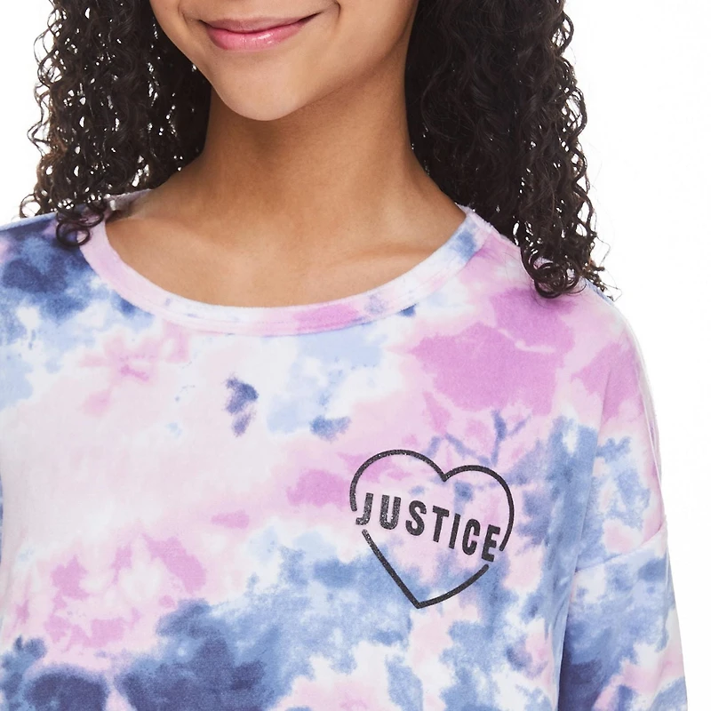 Pyjama 2 pièces avec manchettes Justice pour filles