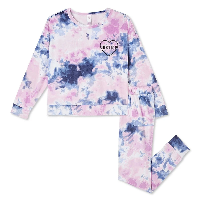 Pyjama 2 pièces avec manchettes Justice pour filles