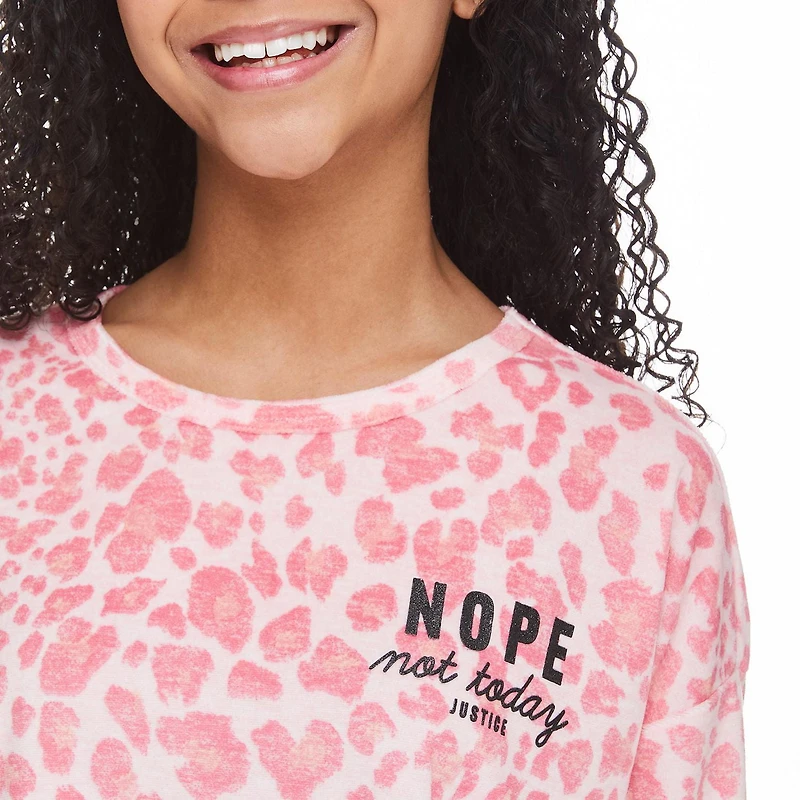 Pyjama 2 pièces avec manchettes Justice pour filles