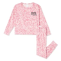 Pyjama 2 pièces avec manchettes Justice pour filles