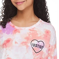 Pyjama 2 pièces avec manchettes Justice pour filles