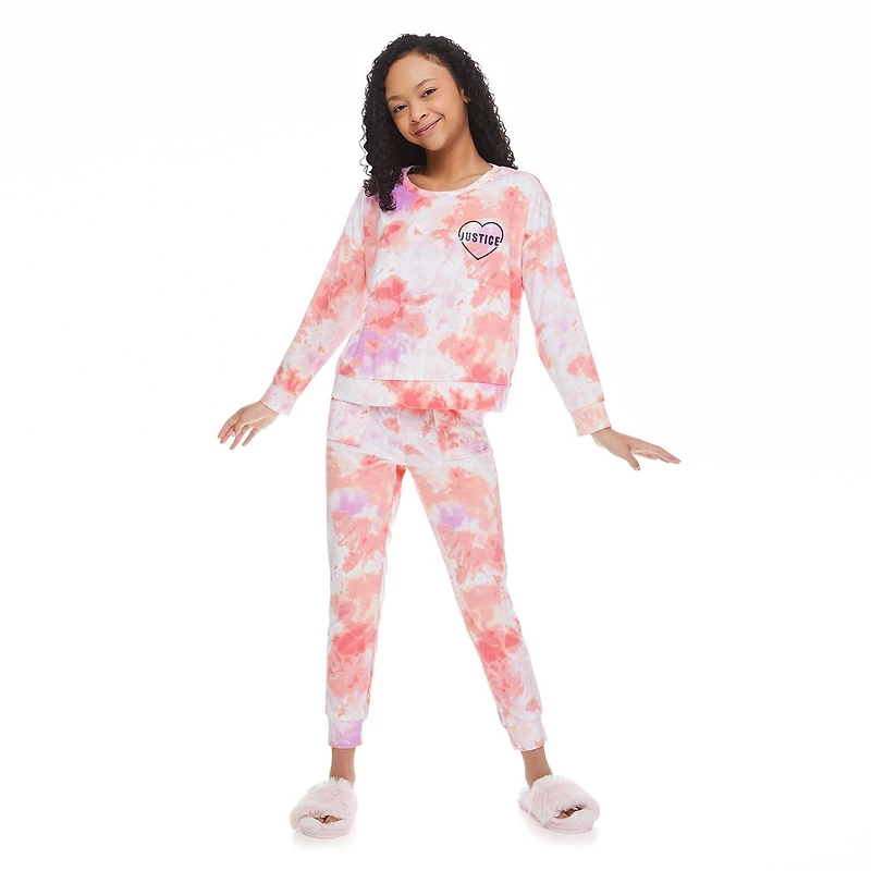 Pyjama 2 pièces avec manchettes Justice pour filles